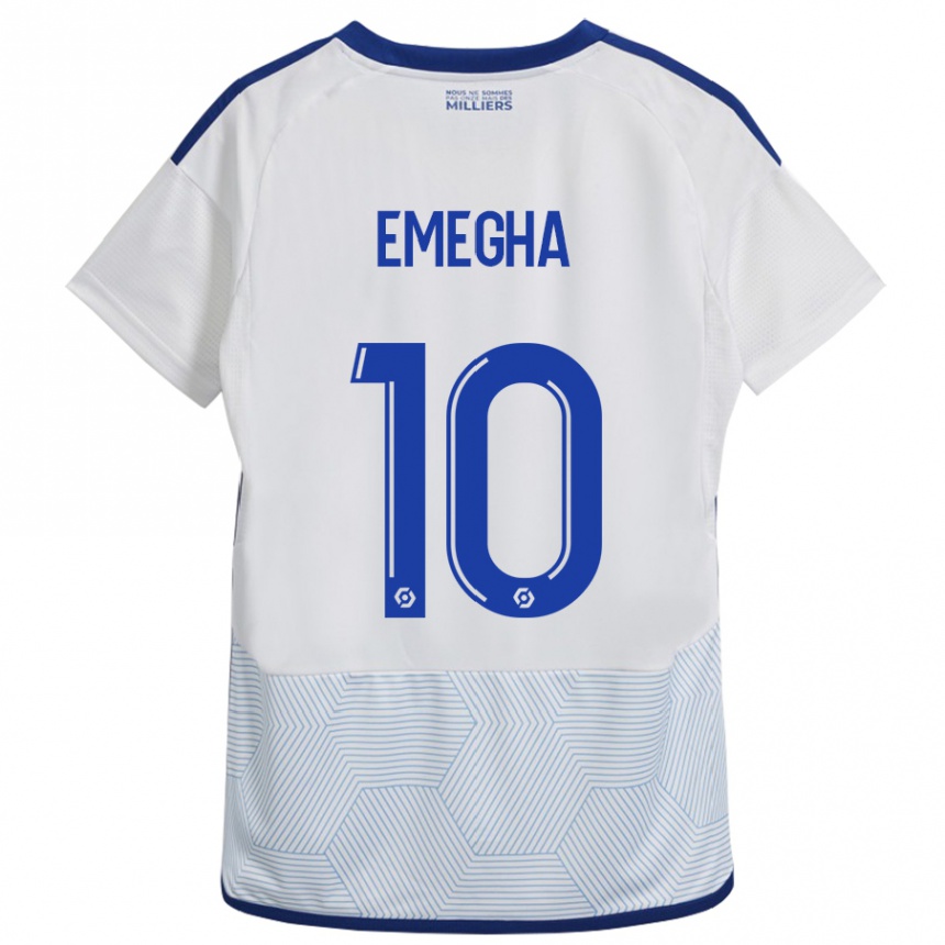 Moteriškas Emanuel Emegha #10 Baltas Išvykos Marškinėliai 2023/24 T-Shirt
