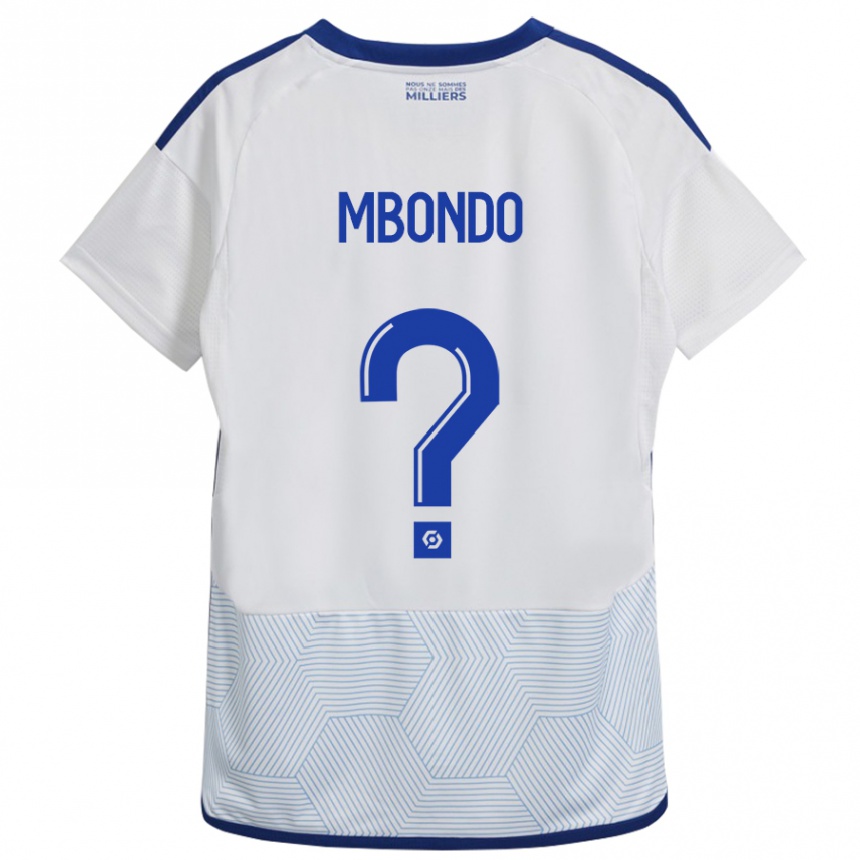 Moteriškas Fredy André Mbondo #0 Baltas Išvykos Marškinėliai 2023/24 T-Shirt