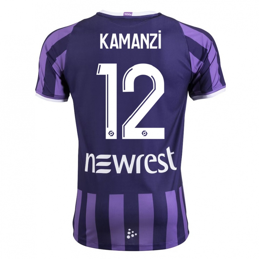 Moteriškas Warren Kamanzi #12 Violetinė Spalva Išvykos Marškinėliai 2023/24 T-Shirt