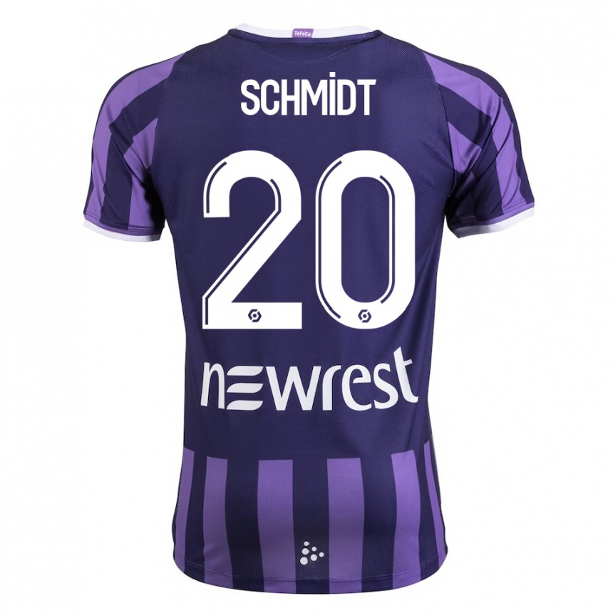 Moteriškas Niklas Schmidt #20 Violetinė Spalva Išvykos Marškinėliai 2023/24 T-Shirt