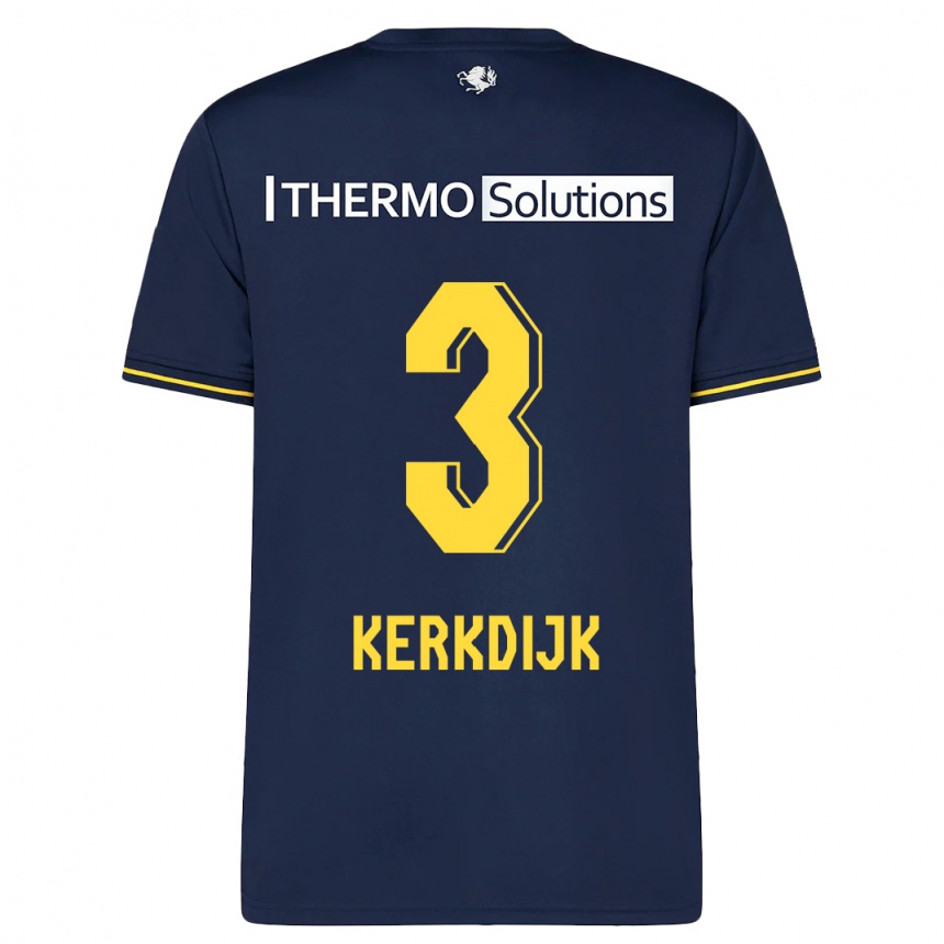 Moteriškas Danique Kerkdijk #3 Karinis Jūrų Laivynas Išvykos Marškinėliai 2023/24 T-Shirt