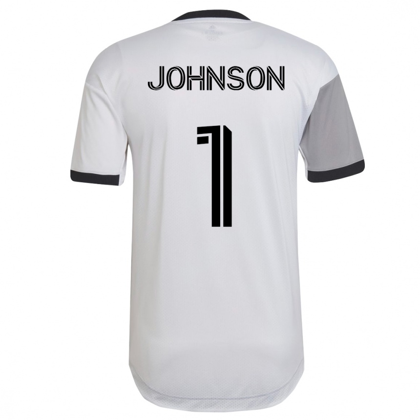 Moteriškas Sean Johnson #1 Baltas Išvykos Marškinėliai 2023/24 T-Shirt