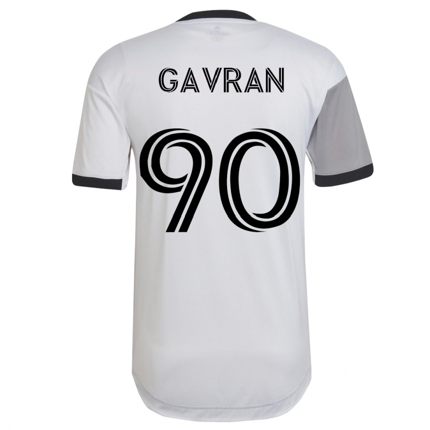 Moteriškas Luka Gavran #90 Baltas Išvykos Marškinėliai 2023/24 T-Shirt