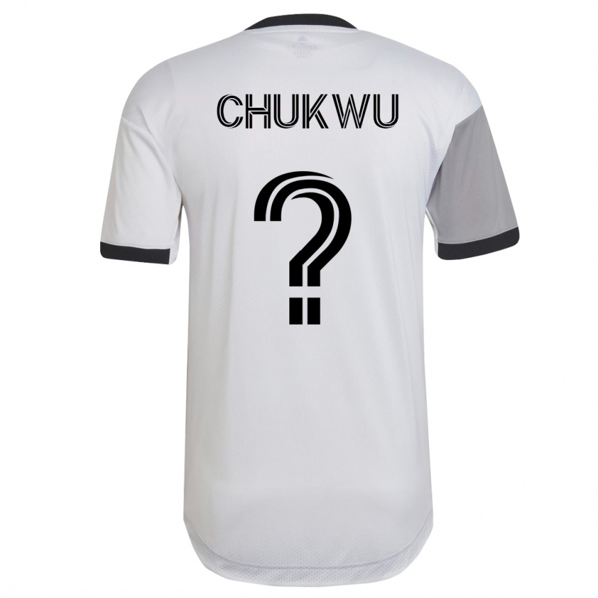 Moteriškas Richard Chukwu #0 Baltas Išvykos Marškinėliai 2023/24 T-Shirt