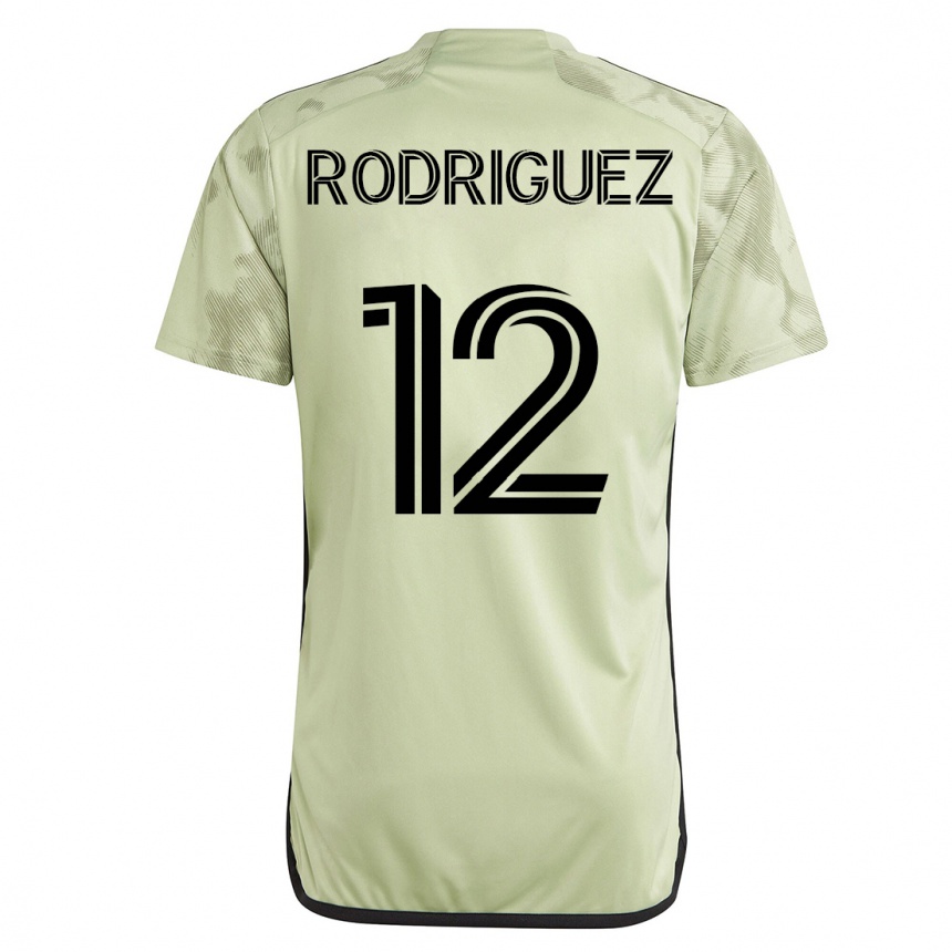 Moteriškas Jeremi Rodríguez #12 Žalias Išvykos Marškinėliai 2023/24 T-Shirt