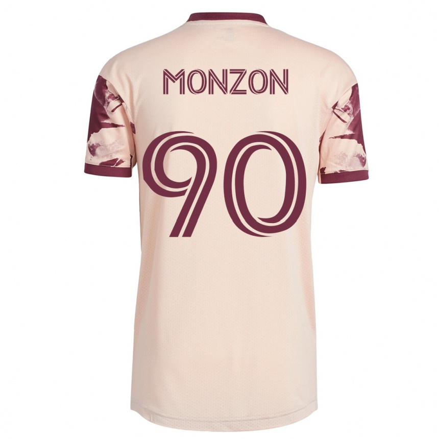 Moteriškas Florián Monzón #90 Beveik Baltas Išvykos Marškinėliai 2023/24 T-Shirt