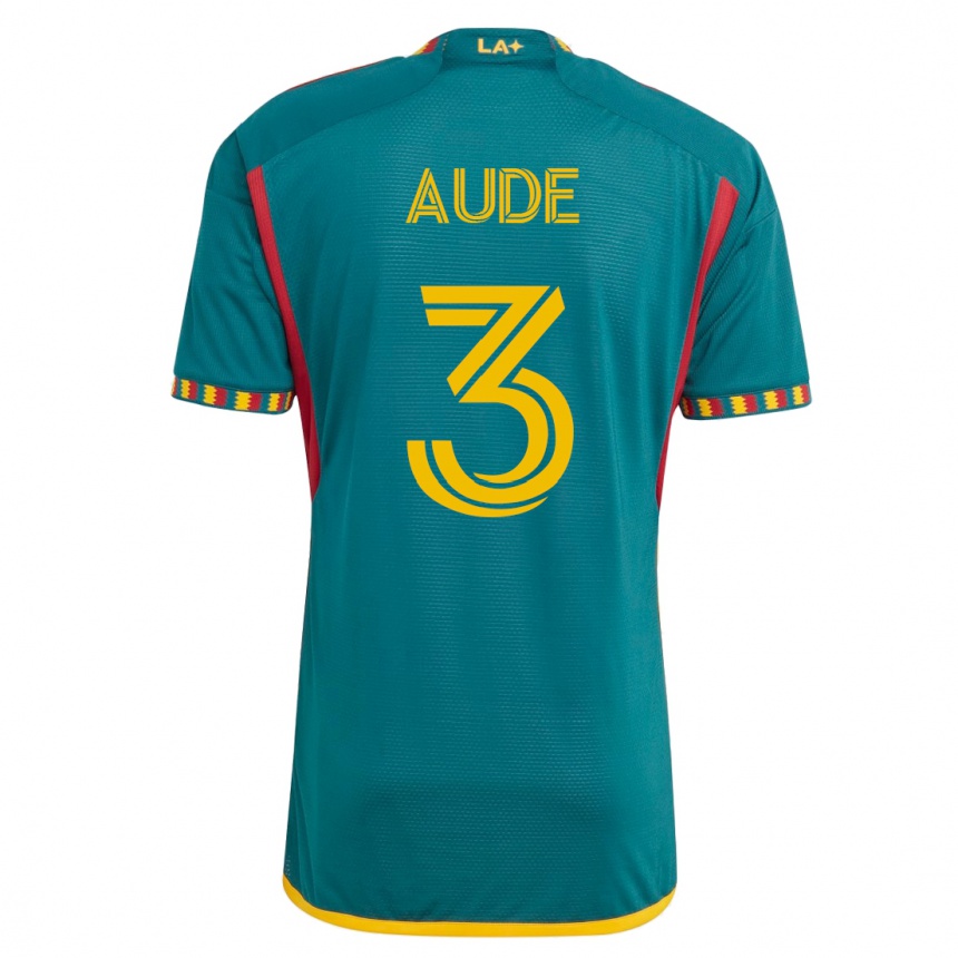 Moteriškas Julián Aude #3 Žalias Išvykos Marškinėliai 2023/24 T-Shirt