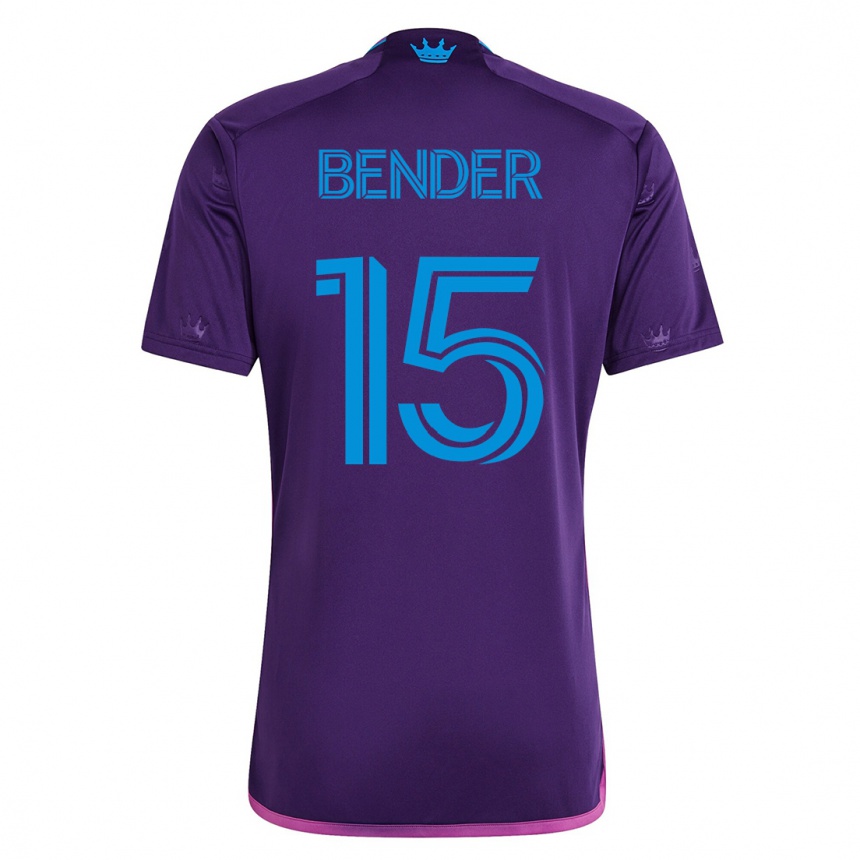 Moteriškas Ben Bender #15 Violetinė Išvykos Marškinėliai 2023/24 T-Shirt