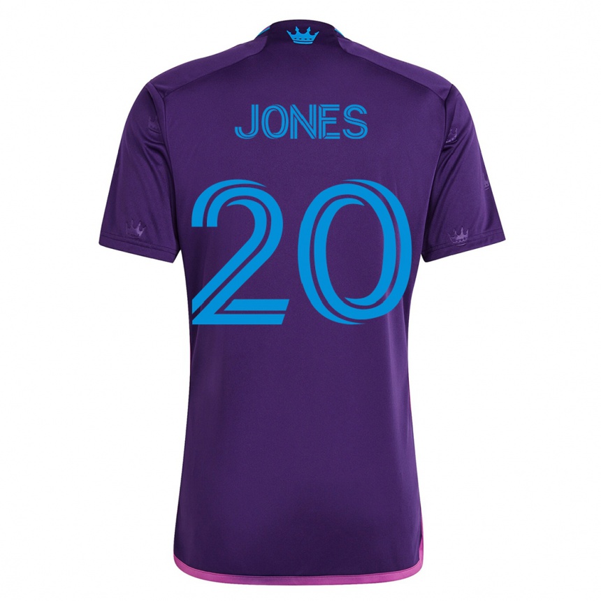 Moteriškas Derrick Jones #20 Violetinė Išvykos Marškinėliai 2023/24 T-Shirt