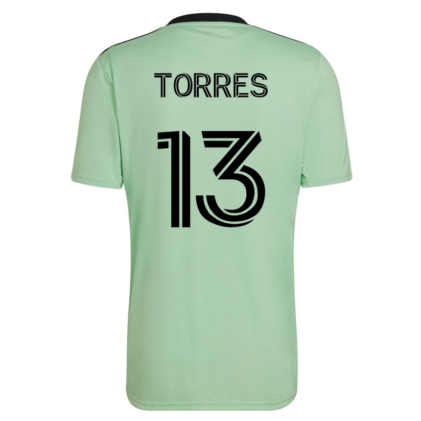 Moteriškas Leo Torres #13 Šviesiai Žalia Išvykos Marškinėliai 2023/24 T-Shirt