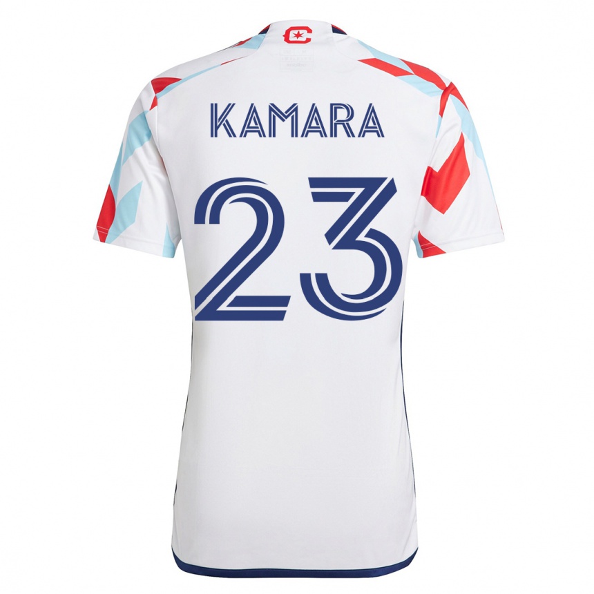 Moteriškas Kei Kamara #23 Balta Mėlyna Išvykos Marškinėliai 2023/24 T-Shirt