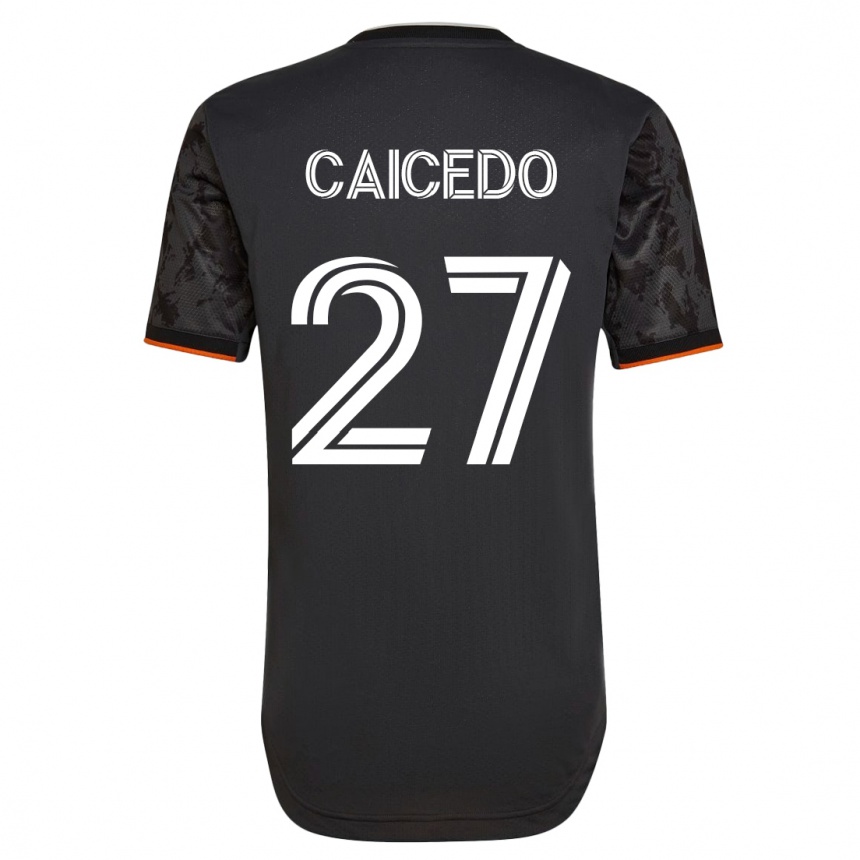 Moteriškas Luis Caicedo #27 Juoda Išvykos Marškinėliai 2023/24 T-Shirt
