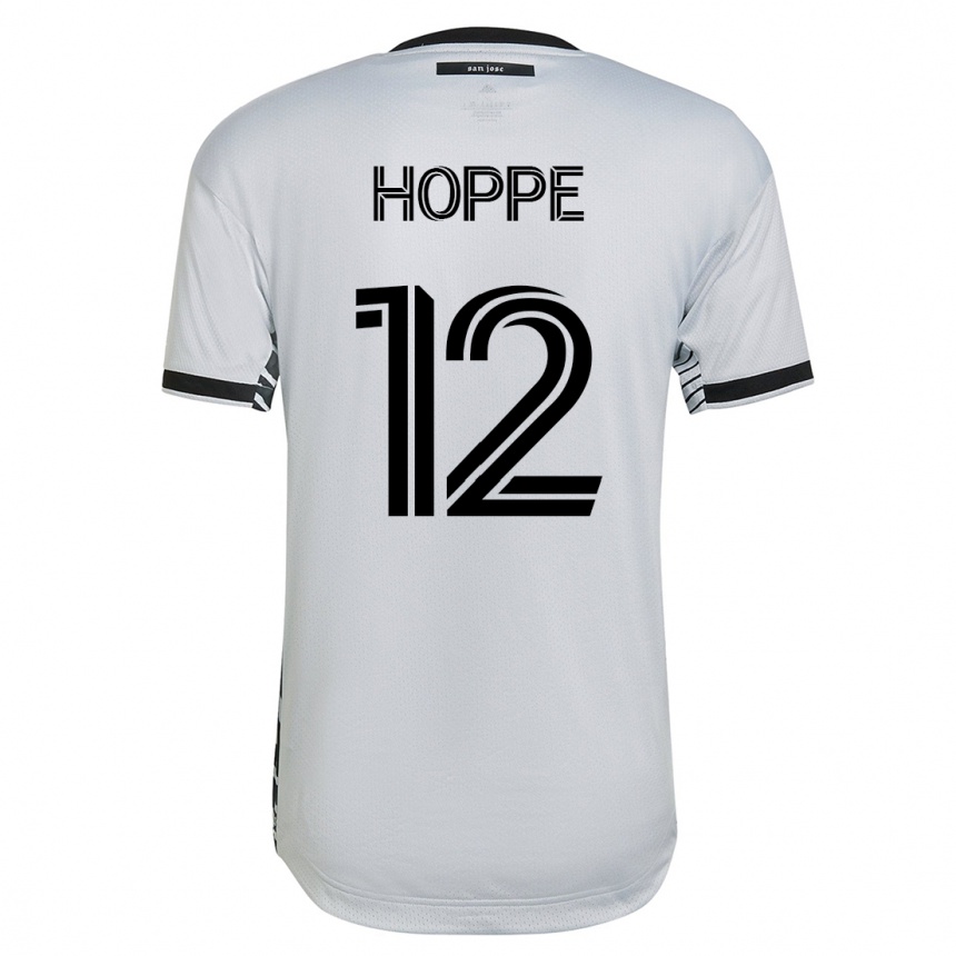 Moteriškas Matthew Hoppe #12 Baltas Išvykos Marškinėliai 2023/24 T-Shirt