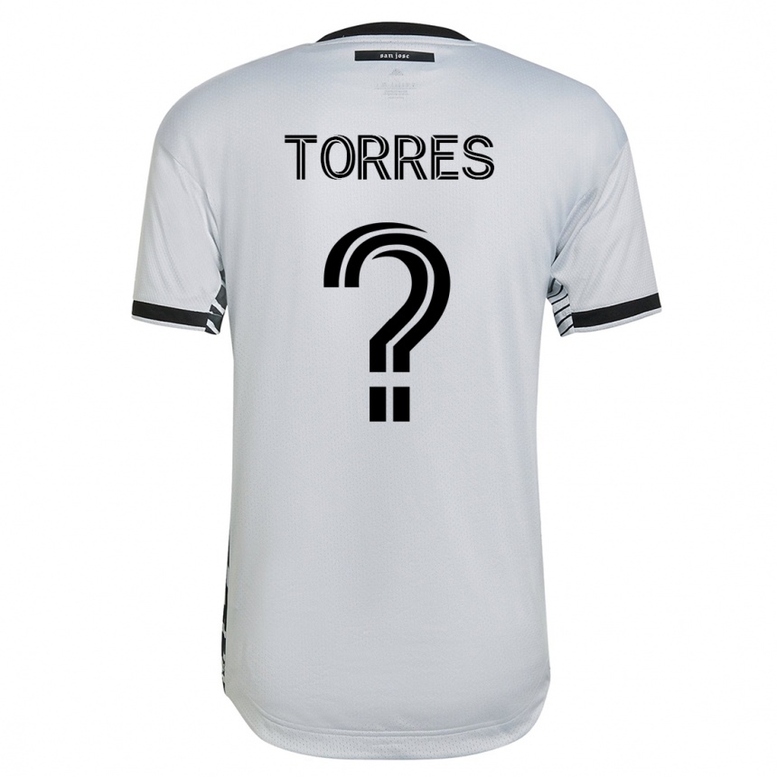 Moteriškas Jorge Torres #0 Baltas Išvykos Marškinėliai 2023/24 T-Shirt