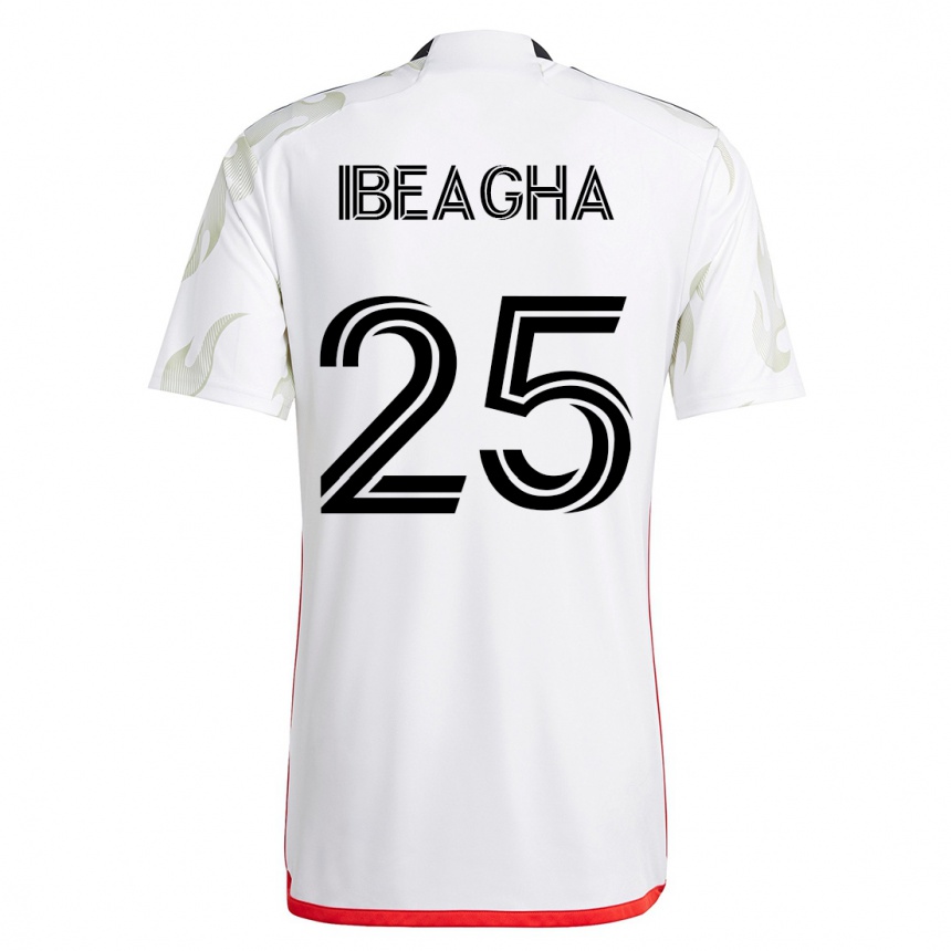 Moteriškas Sebastien Ibeagha #25 Baltas Išvykos Marškinėliai 2023/24 T-Shirt