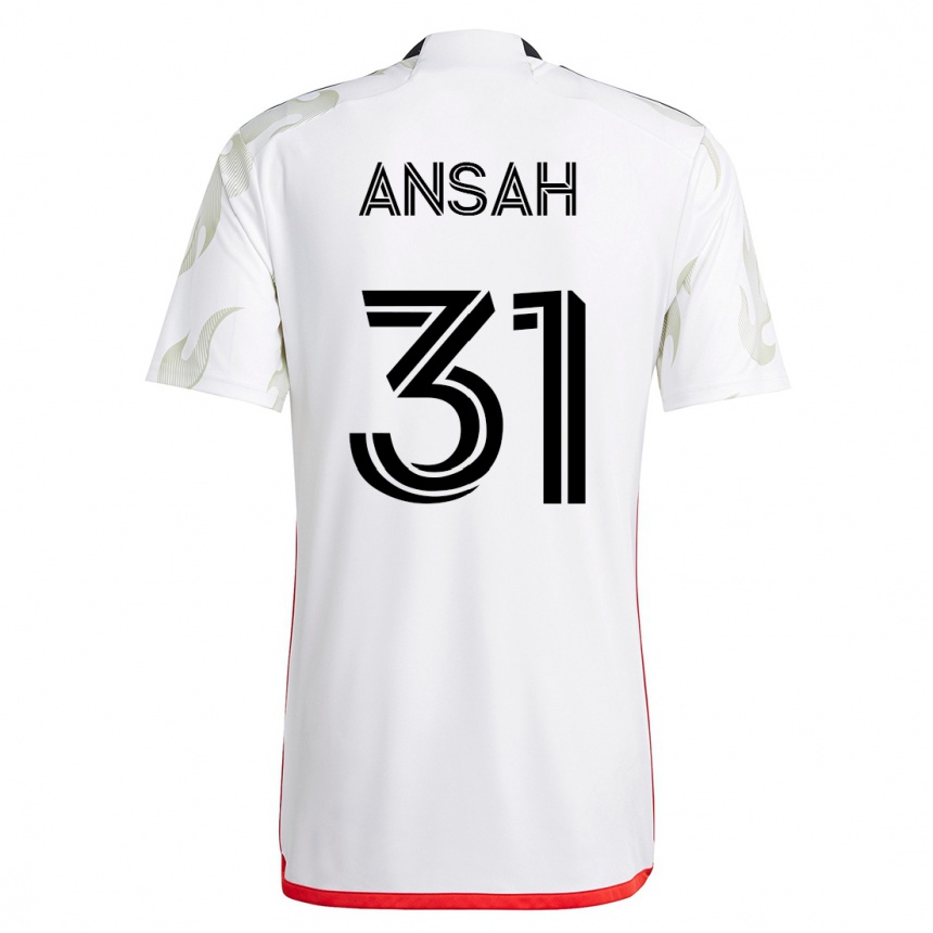 Moteriškas Eugene Ansah #31 Baltas Išvykos Marškinėliai 2023/24 T-Shirt