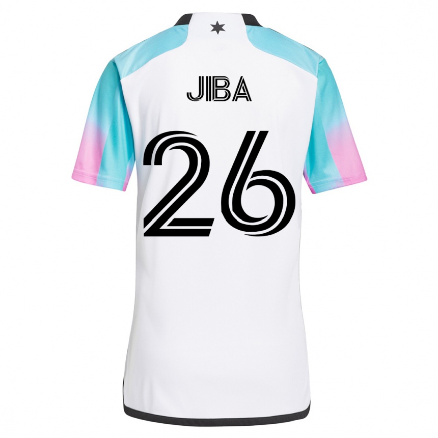 Moteriškas Ryen Jiba #26 Baltas Išvykos Marškinėliai 2023/24 T-Shirt