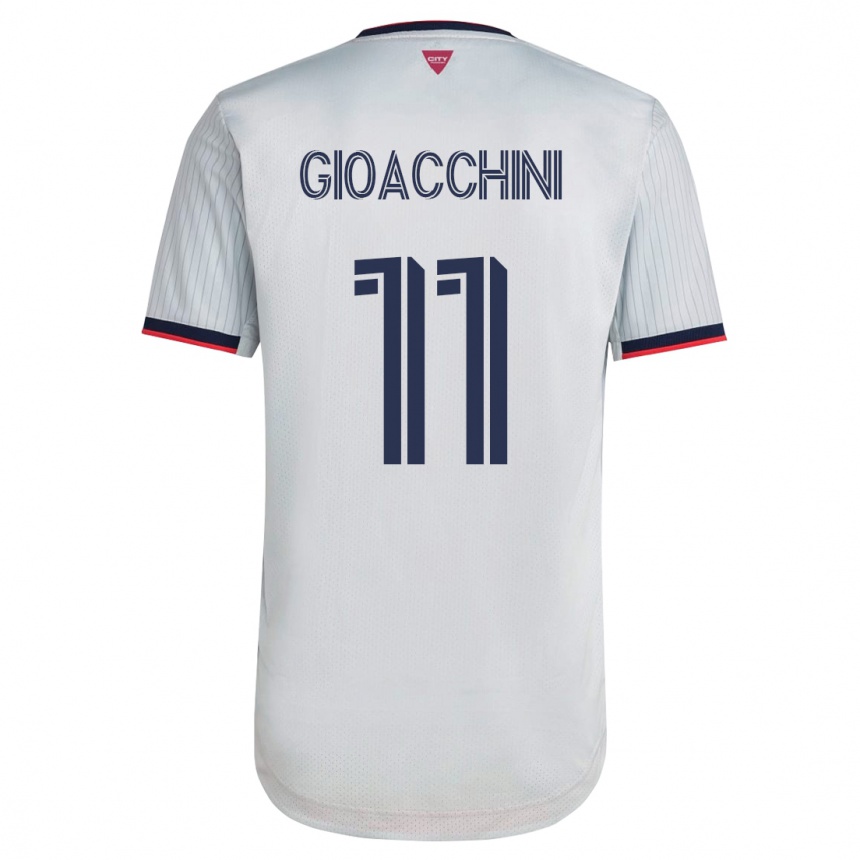 Moteriškas Nicholas Gioacchini #11 Baltas Išvykos Marškinėliai 2023/24 T-Shirt