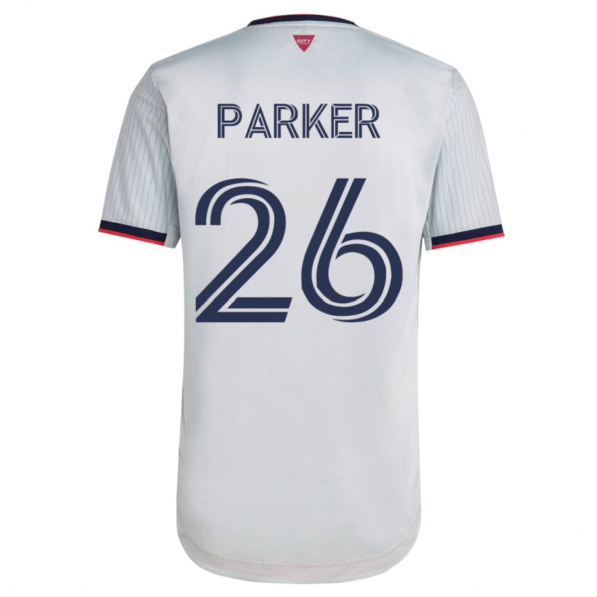 Moteriškas Tim Parker #26 Baltas Išvykos Marškinėliai 2023/24 T-Shirt