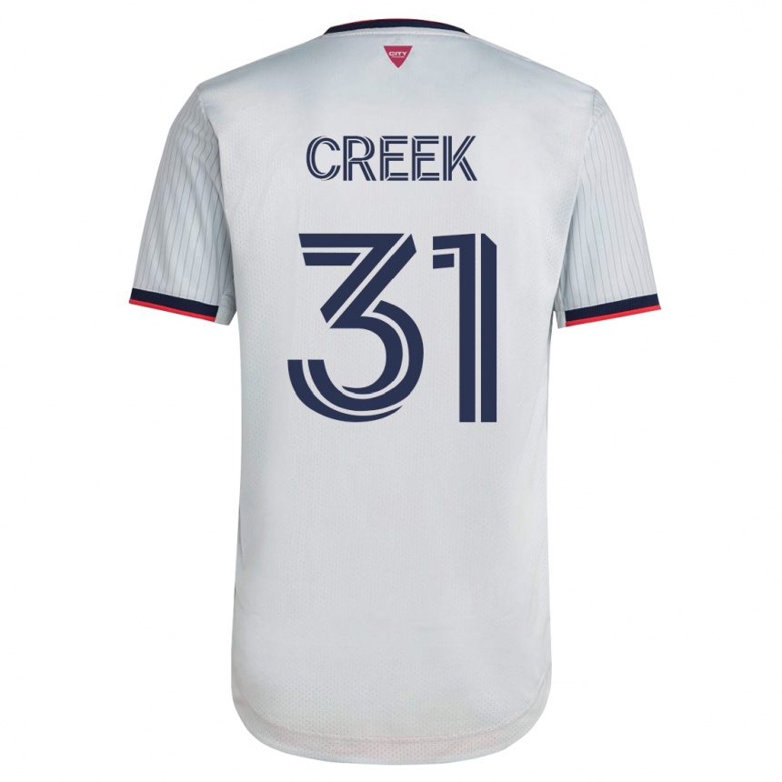 Moteriškas Michael Creek #31 Baltas Išvykos Marškinėliai 2023/24 T-Shirt