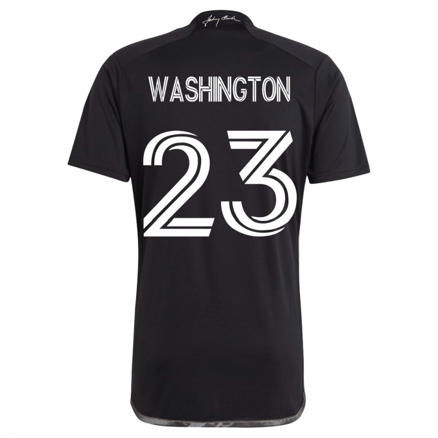 Moteriškas Taylor Washington #23 Juoda Išvykos Marškinėliai 2023/24 T-Shirt