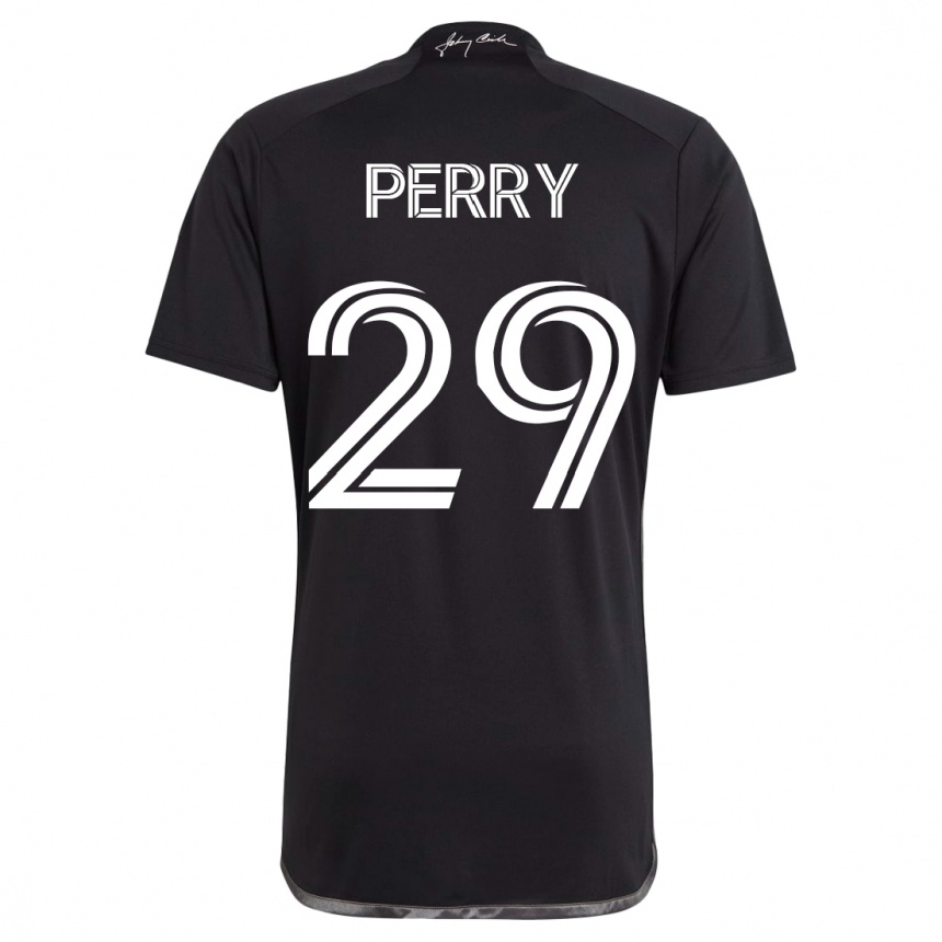 Moteriškas Nebiyou Perry #29 Juoda Išvykos Marškinėliai 2023/24 T-Shirt