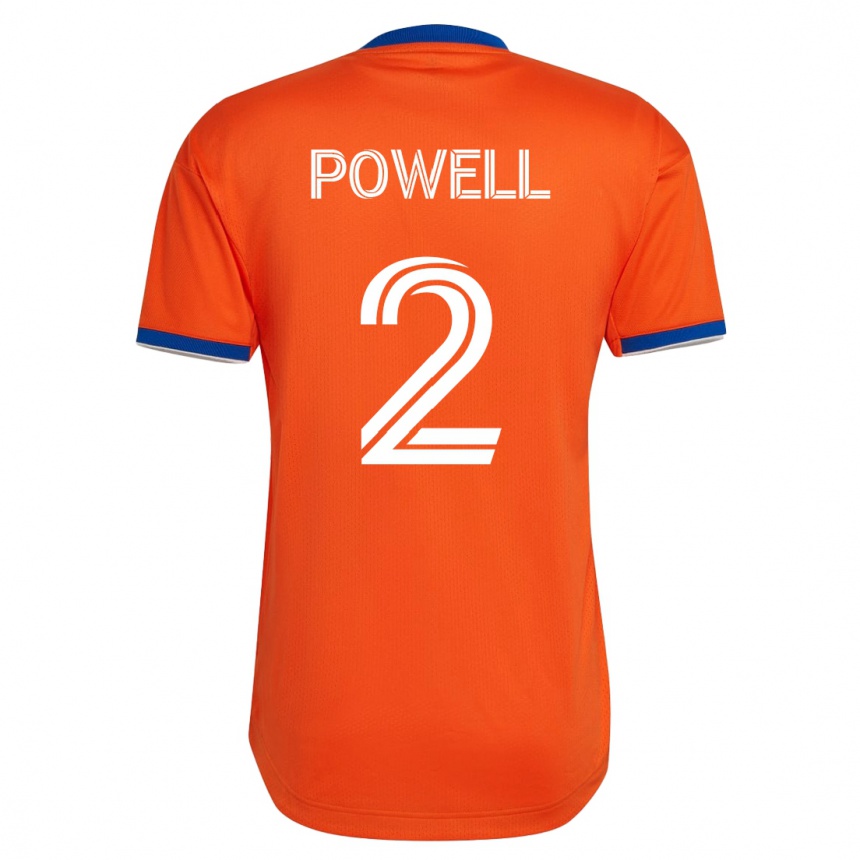 Moteriškas Alvas Powell #2 Baltas Išvykos Marškinėliai 2023/24 T-Shirt