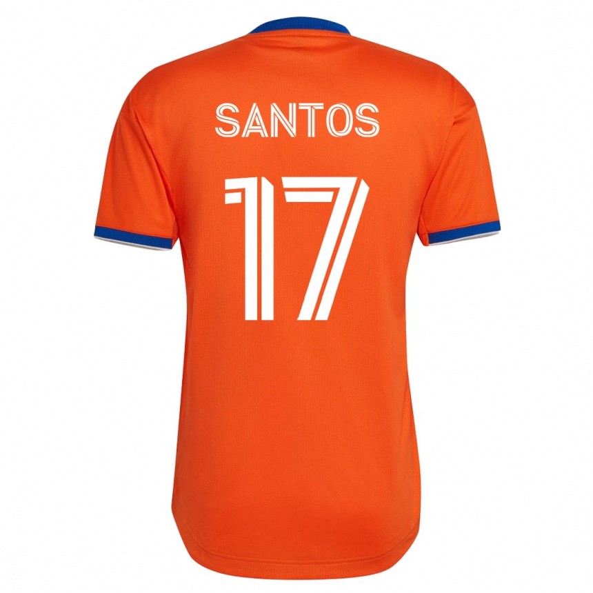 Moteriškas Sergio Santos #17 Baltas Išvykos Marškinėliai 2023/24 T-Shirt