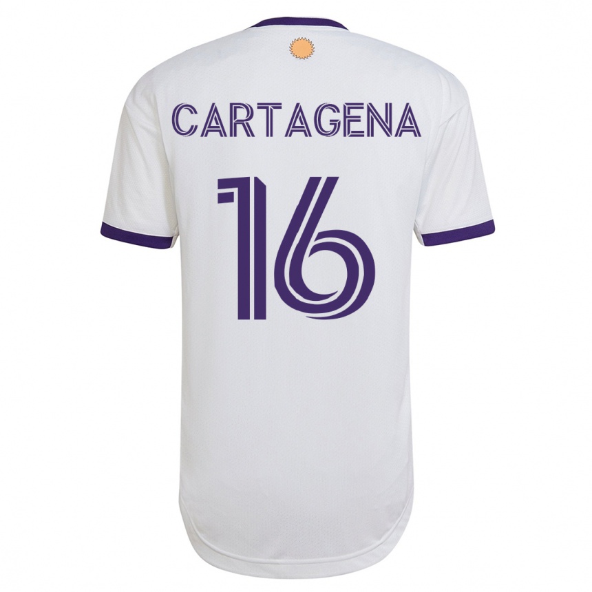 Moteriškas Wilder Cartagena #16 Baltas Išvykos Marškinėliai 2023/24 T-Shirt