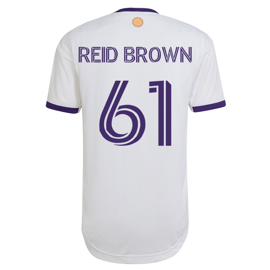 Moteriškas Tahir Reid-Brown #61 Baltas Išvykos Marškinėliai 2023/24 T-Shirt
