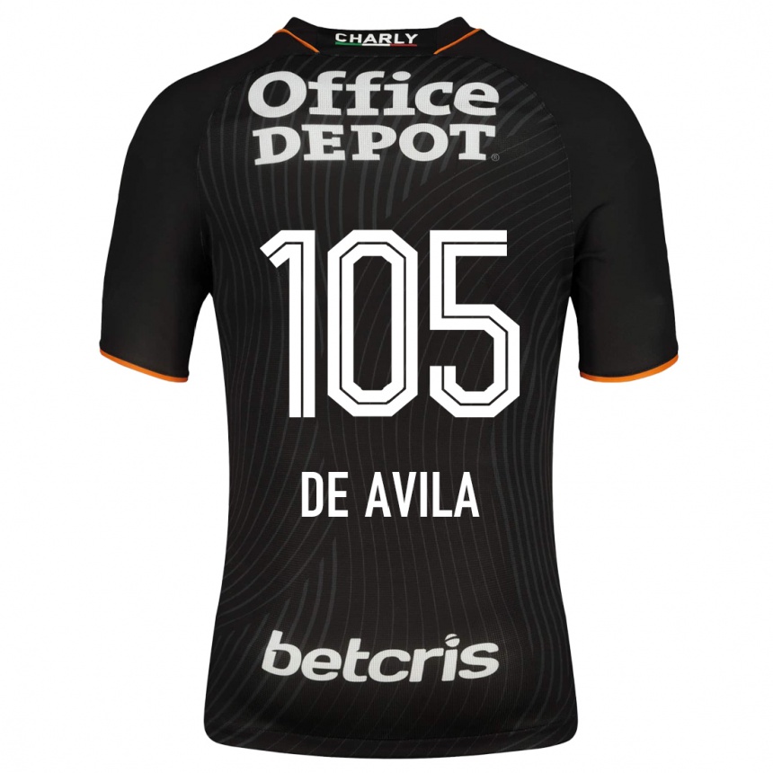 Moteriškas José De Ávila #105 Juoda Išvykos Marškinėliai 2023/24 T-Shirt
