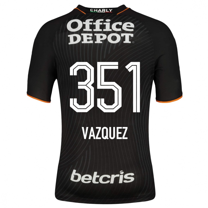 Moteriškas Maximo Vázquez #351 Juoda Išvykos Marškinėliai 2023/24 T-Shirt