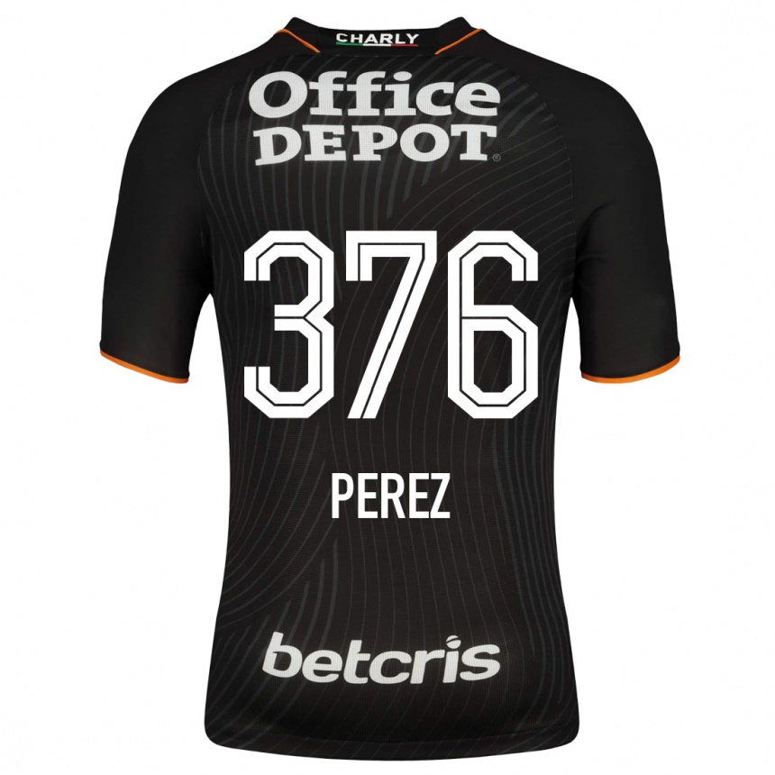 Moteriškas Abraham Pérez #376 Juoda Išvykos Marškinėliai 2023/24 T-Shirt