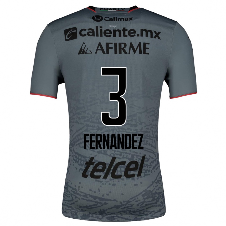 Moteriškas Rafael Fernández #3 Pilka Išvykos Marškinėliai 2023/24 T-Shirt