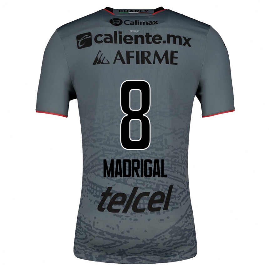 Moteriškas Fernando Madrigal #8 Pilka Išvykos Marškinėliai 2023/24 T-Shirt