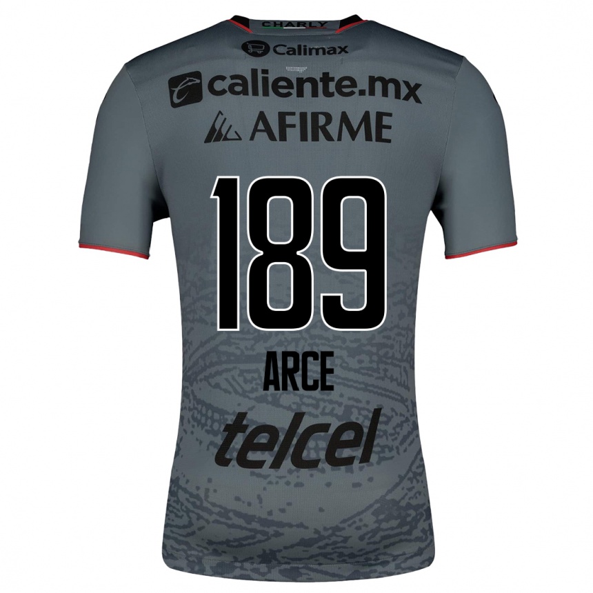 Moteriškas Diego Arce #189 Pilka Išvykos Marškinėliai 2023/24 T-Shirt