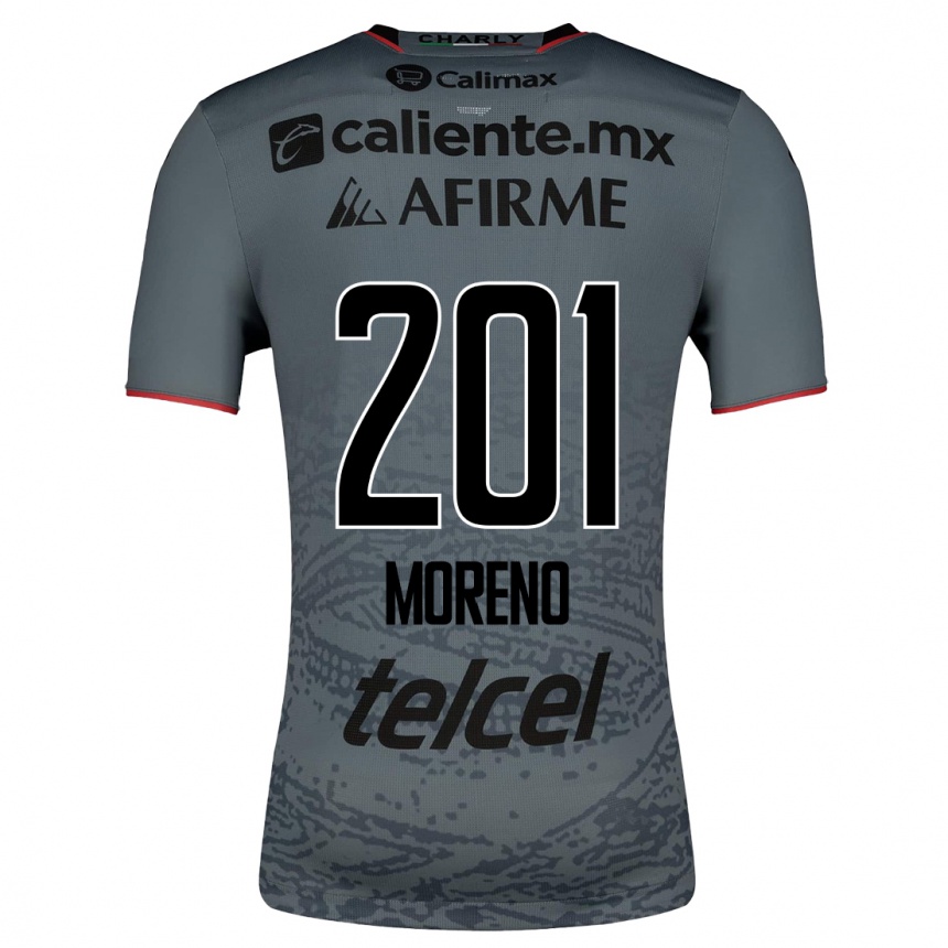 Moteriškas Jesús Moreno #201 Pilka Išvykos Marškinėliai 2023/24 T-Shirt