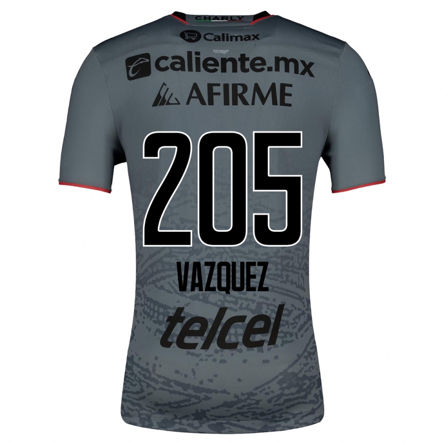 Moteriškas Aldair Vázquez #205 Pilka Išvykos Marškinėliai 2023/24 T-Shirt