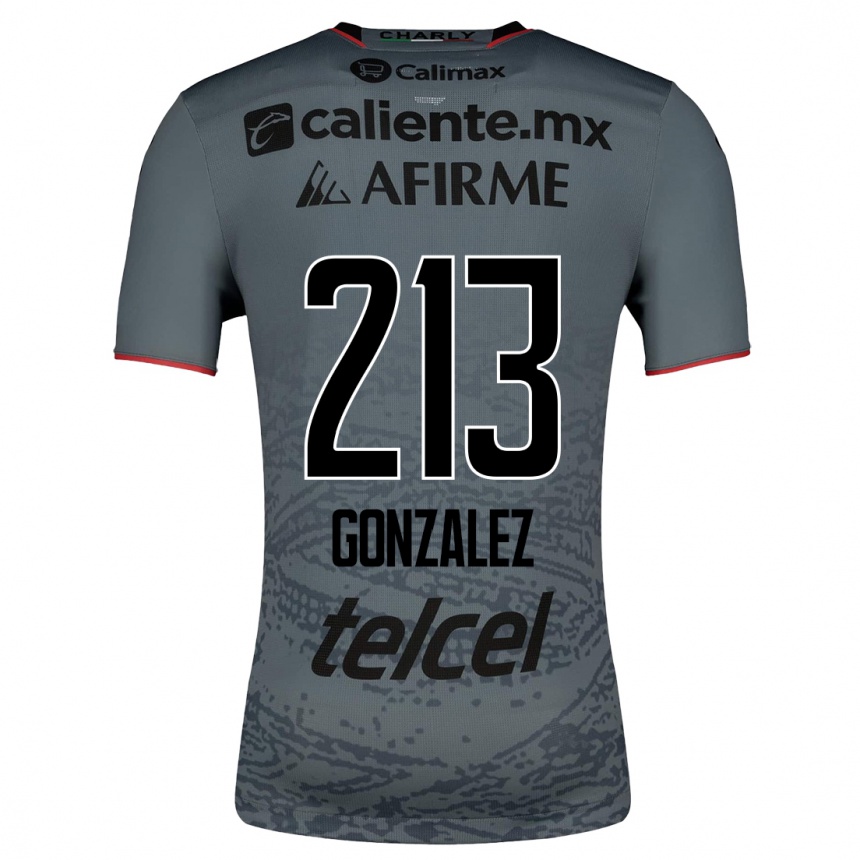 Moteriškas Óscar González #213 Pilka Išvykos Marškinėliai 2023/24 T-Shirt