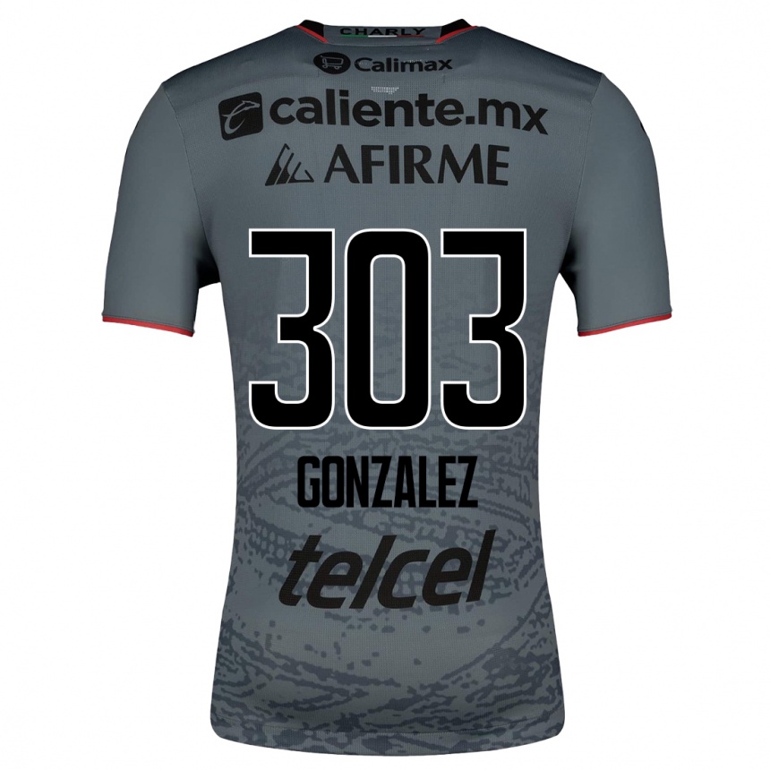 Moteriškas Osmar González #303 Pilka Išvykos Marškinėliai 2023/24 T-Shirt