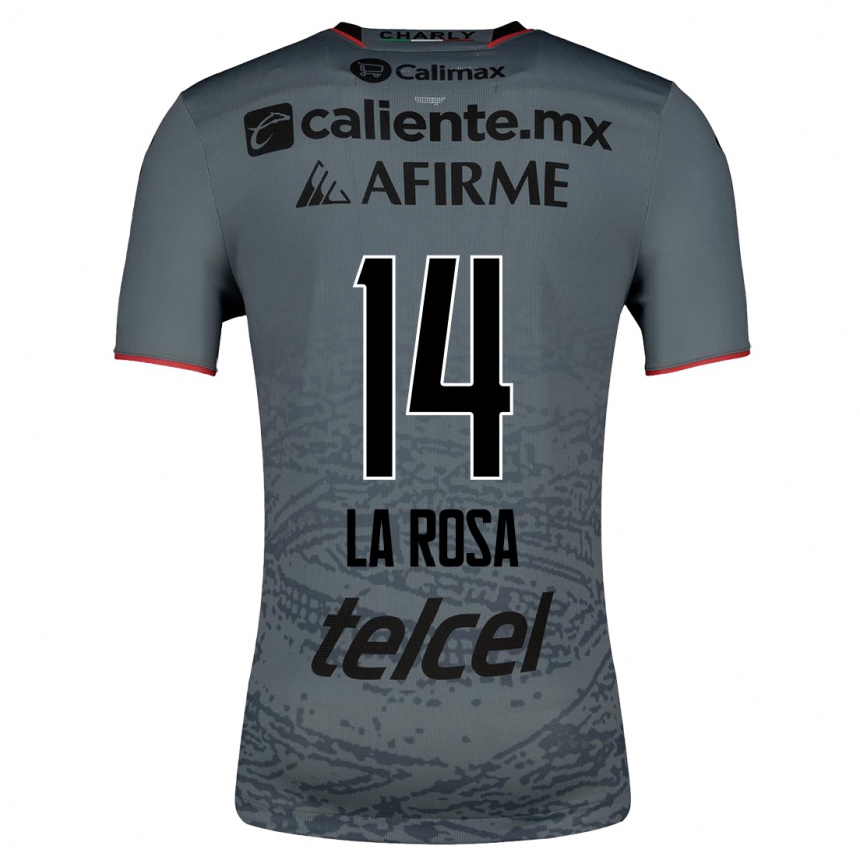 Moteriškas Joselyn De La Rosa #14 Pilka Išvykos Marškinėliai 2023/24 T-Shirt