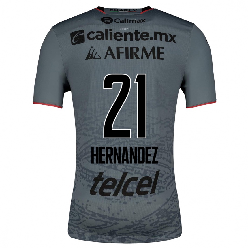 Moteriškas Inglis Hernández #21 Pilka Išvykos Marškinėliai 2023/24 T-Shirt