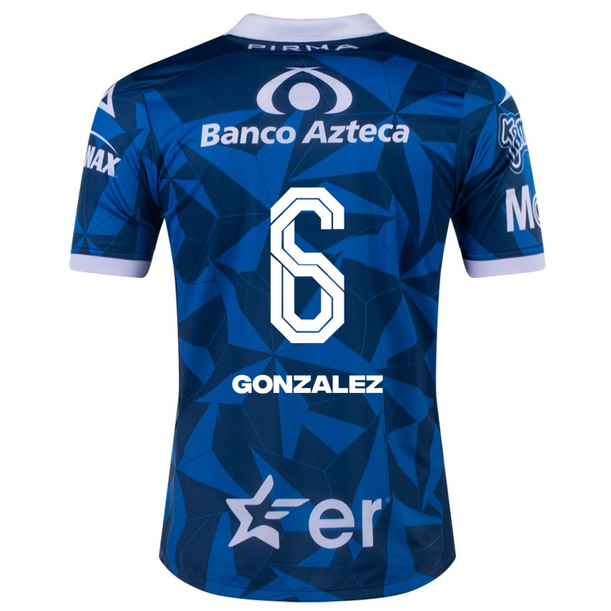 Moteriškas Pablo González #6 Mėlyna Išvykos Marškinėliai 2023/24 T-Shirt