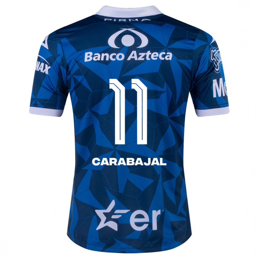 Moteriškas Gabriel Carabajal #11 Mėlyna Išvykos Marškinėliai 2023/24 T-Shirt