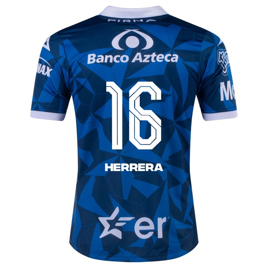 Moteriškas Alberto Herrera #16 Mėlyna Išvykos Marškinėliai 2023/24 T-Shirt