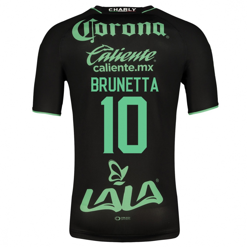 Moteriškas Juan Brunetta #10 Juoda Išvykos Marškinėliai 2023/24 T-Shirt