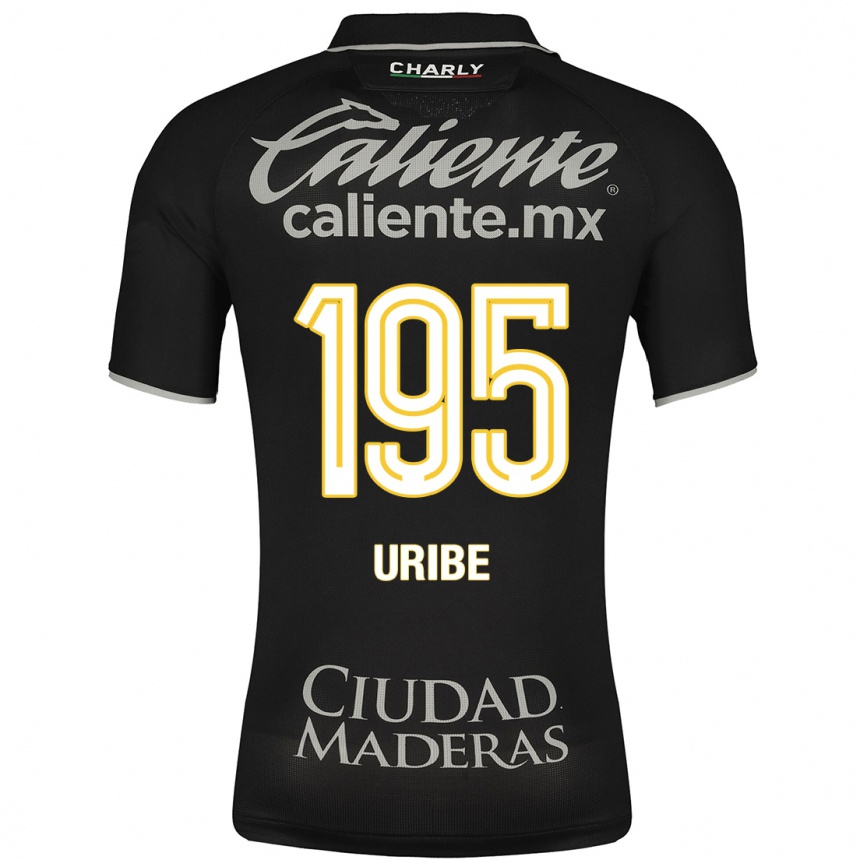 Moteriškas Héctor Uribe #195 Juoda Išvykos Marškinėliai 2023/24 T-Shirt
