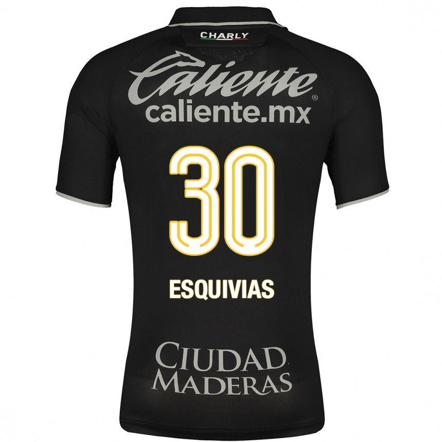 Moteriškas Isabela Esquivias #30 Juoda Išvykos Marškinėliai 2023/24 T-Shirt