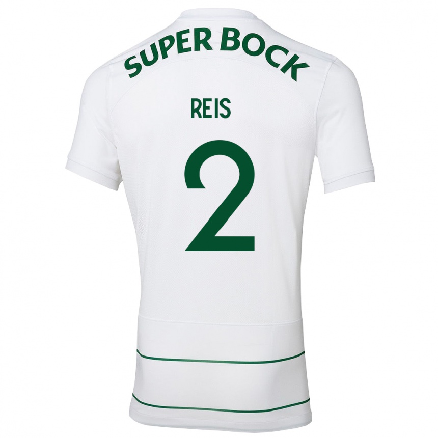 Moteriškas Matheus Reis #2 Baltas Išvykos Marškinėliai 2023/24 T-Shirt