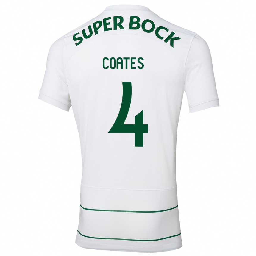 Moteriškas Sebastián Coates #4 Baltas Išvykos Marškinėliai 2023/24 T-Shirt